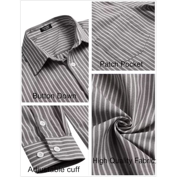 COOFANDY Men's Long Sleeve Button Down Shirt Casual Regular-Fit Oxford Dress Shirts