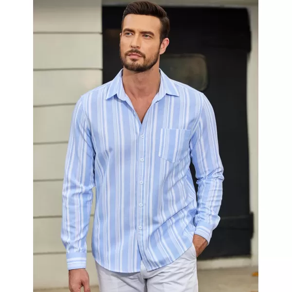 COOFANDY Men's Long Sleeve Button Down Shirt Casual Regular-Fit Oxford Dress Shirts