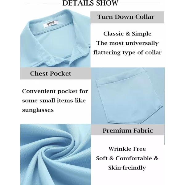 COOFANDY Mens Short Sleeve Casual Button Down Shirts Wrinkle Free Shirt Summer Untucked Dress Shirt with Pocket