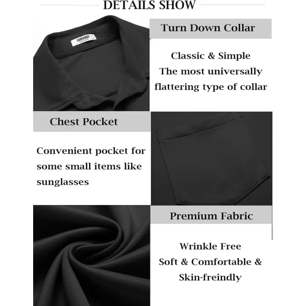 COOFANDY Mens Short Sleeve Casual Button Down Shirts Wrinkle Free Shirt Summer Untucked Dress Shirt with Pocket