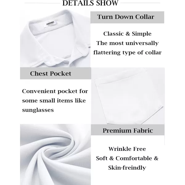 COOFANDY Mens Short Sleeve Casual Button Down Shirts Wrinkle Free Shirt Summer Untucked Dress Shirt with Pocket
