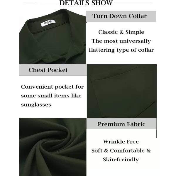 COOFANDY Mens Short Sleeve Casual Button Down Shirts Wrinkle Free Shirt Summer Untucked Dress Shirt with Pocket