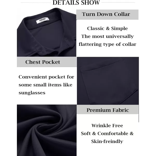 COOFANDY Mens Short Sleeve Casual Button Down Shirts Wrinkle Free Shirt Summer Untucked Dress Shirt with Pocket