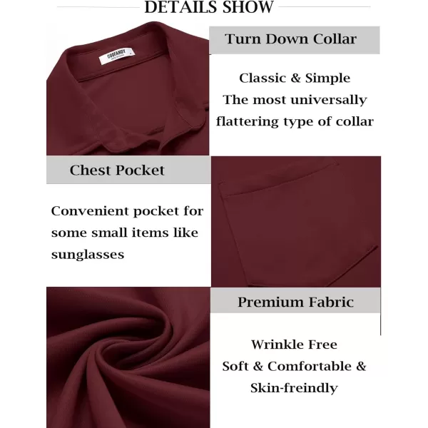 COOFANDY Mens Short Sleeve Casual Button Down Shirts Wrinkle Free Shirt Summer Untucked Dress Shirt with Pocket