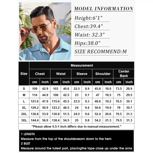 COOFANDY Mens Short Sleeve Casual Button Down Shirts Wrinkle Free Shirt Summer Untucked Dress Shirt with Pocket