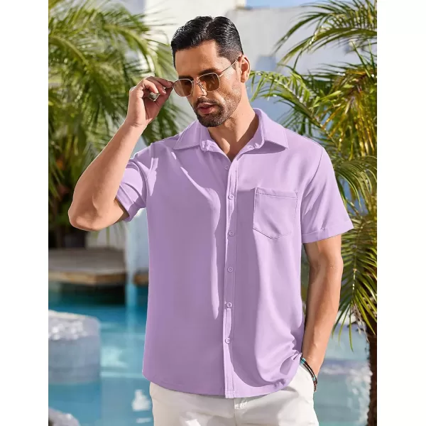 COOFANDY Mens Short Sleeve Casual Button Down Shirts Wrinkle Free Shirt Summer Untucked Dress Shirt with Pocket