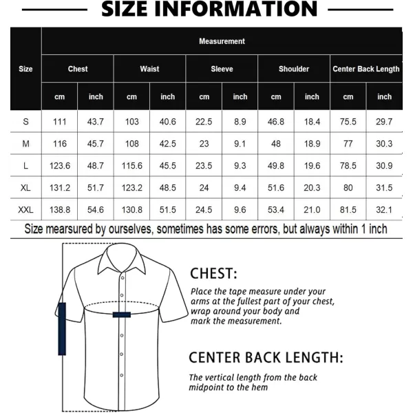 COOFANDY Men's Short Sleeve Oxford Dress Shirt Chambray Button Down Work Shirt Casual Plaid Collar Shirts