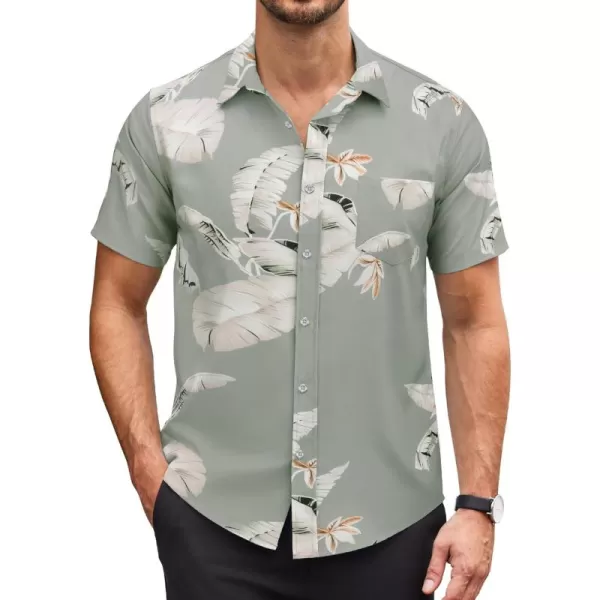 COOFANDY 2024 Hawaiian Shirts for Men Short Sleeve Button Up Tropical Summer Beach Shirt with Pocket