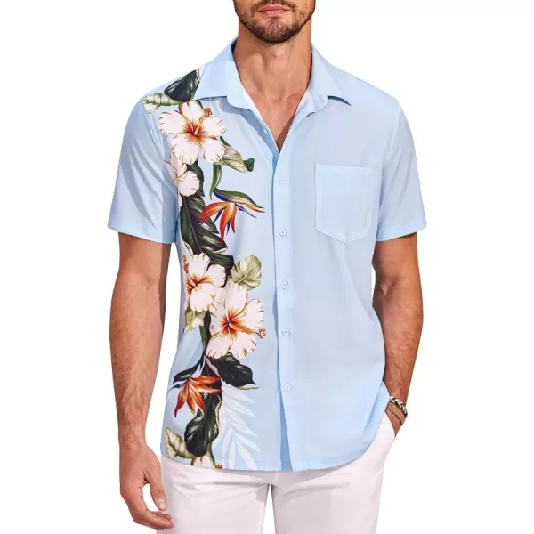 COOFANDY 2024 Hawaiian Shirts for Men Short Sleeve Button Up Tropical Summer Beach Shirt with Pocket