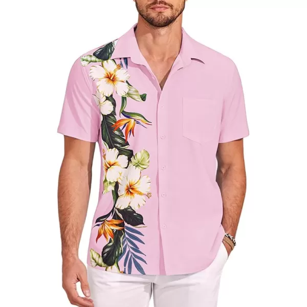 COOFANDY 2024 Hawaiian Shirts for Men Short Sleeve Button Up Tropical Summer Beach Shirt with Pocket