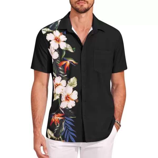 COOFANDY 2024 Hawaiian Shirts for Men Short Sleeve Button Up Tropical Summer Beach Shirt with Pocket
