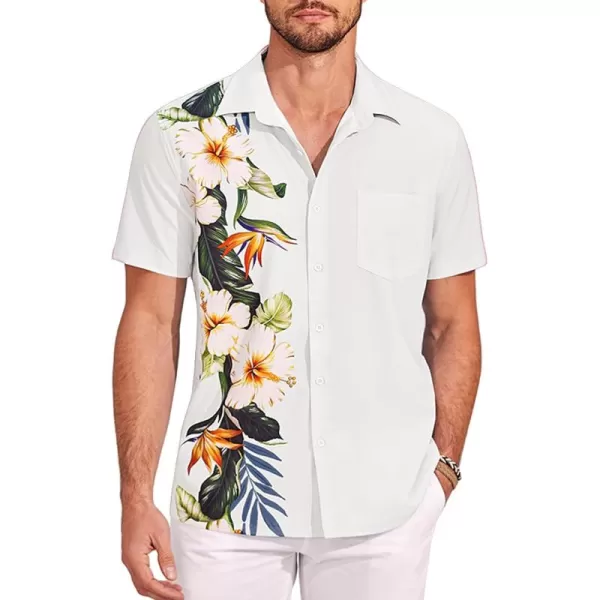 COOFANDY 2024 Hawaiian Shirts for Men Short Sleeve Button Up Tropical Summer Beach Shirt with Pocket