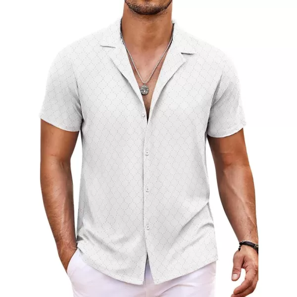 COOFANDY Mens Beach Shirt Short Sleeve Button Down Shirts Casual Cuban Collared Summer Vacation Tropical Shirts