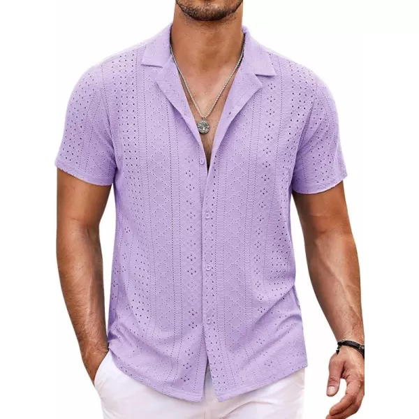 COOFANDY Mens Beach Shirt Short Sleeve Button Down Shirts Casual Cuban Collared Summer Vacation Tropical Shirts