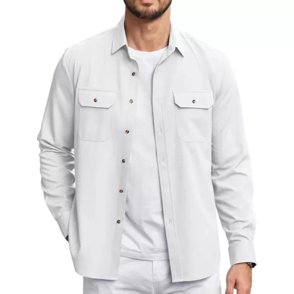 COOFANDY Mens Casual Button Down Shirts Long Sleeve Wrinkle-Free Shirt Lightweight Shirt Jacket