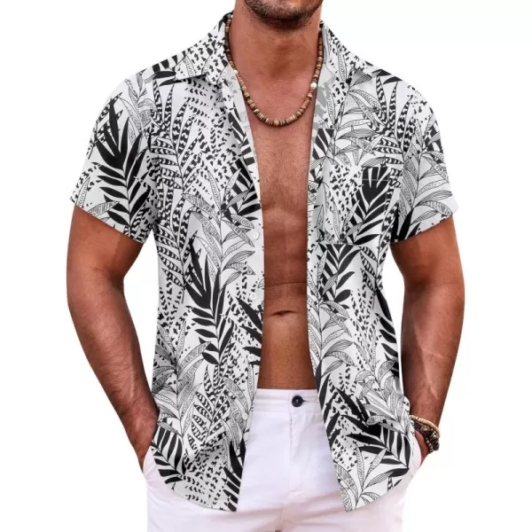 COOFANDY Mens Hawaiian Shirt Short Sleeve Button Down Shirts Tropical Summer Beach Shirts Casual Floral Aloha Shirts