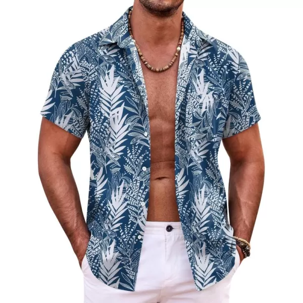 COOFANDY Mens Hawaiian Shirt Short Sleeve Button Down Shirts Tropical Summer Beach Shirts Casual Floral Aloha Shirts