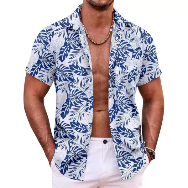 COOFANDY Mens Hawaiian Shirt Short Sleeve Button Down Shirts Tropical Summer Beach Shirts Casual Floral Aloha Shirts