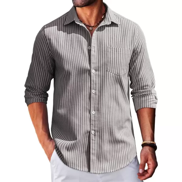 COOFANDY Men's Long Sleeve Button Down Shirt Casual Regular-Fit Oxford Dress Shirts