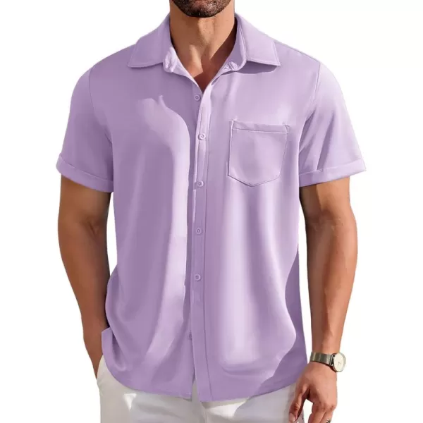 COOFANDY Mens Short Sleeve Casual Button Down Shirts Wrinkle Free Shirt Summer Untucked Dress Shirt with Pocket
