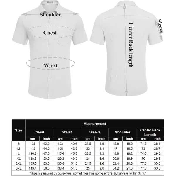 COOFANDY Mens Button Down Shirts Short Sleeve Casual Summer Beach Shirts Textured Shirt