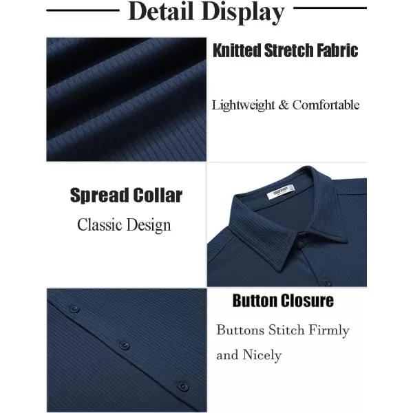 COOFANDY Mens Button Down Shirts Short Sleeve Casual Summer Beach Shirts Textured Shirt