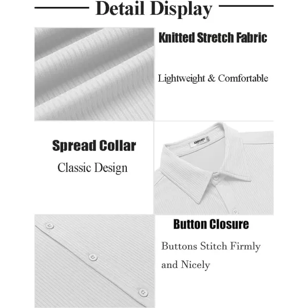 COOFANDY Mens Button Down Shirts Short Sleeve Casual Summer Beach Shirts Textured Shirt