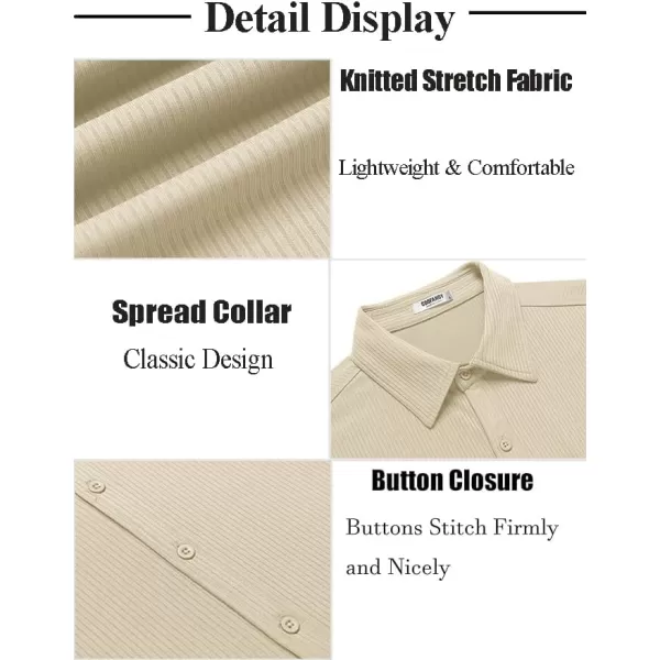 COOFANDY Mens Button Down Shirts Short Sleeve Casual Summer Beach Shirts Textured Shirt