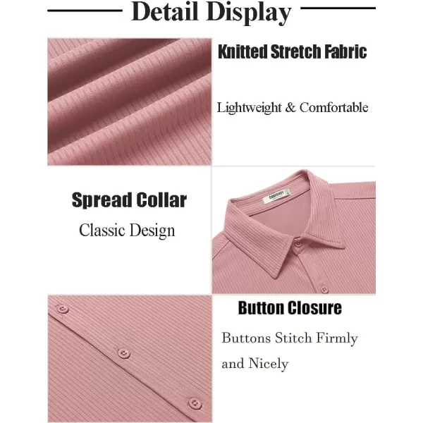 COOFANDY Mens Button Down Shirts Short Sleeve Casual Summer Beach Shirts Textured Shirt