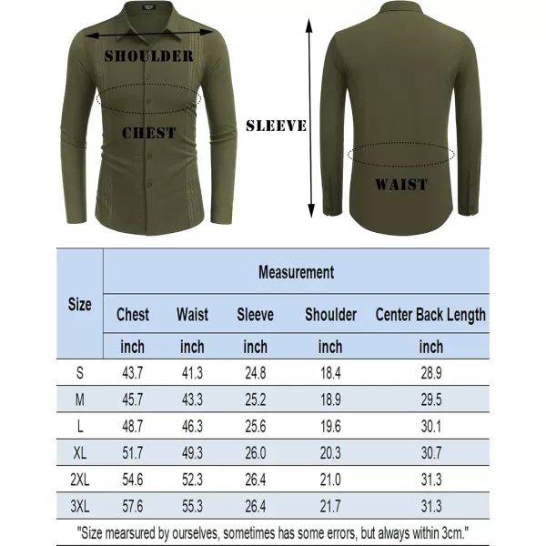 COOFANDY Men's Cuban Guayabera Shirt Long Sleeve Casual Button Down Shirts Beach Linen Shirt