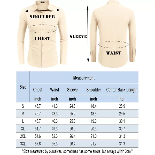 COOFANDY Men's Cuban Guayabera Shirt Long Sleeve Casual Button Down Shirts Beach Linen Shirt