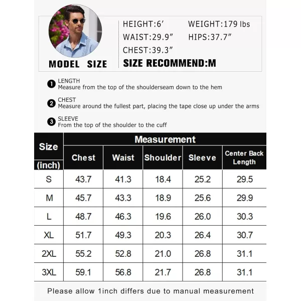COOFANDY Men's Cuban Guayabera Shirts Casual Button Down Long Sleeve Summer Beach Shirt