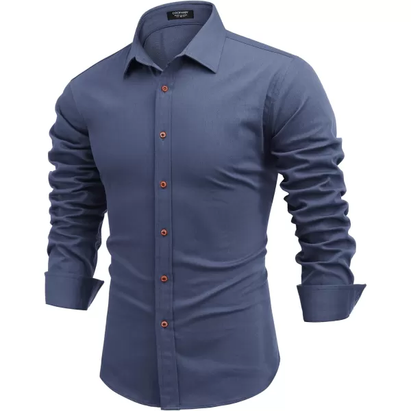 COOFANDY Men's Long Sleeve Denim Shirt Casual Button Down Untucked Shirts Lightweight Jacket
