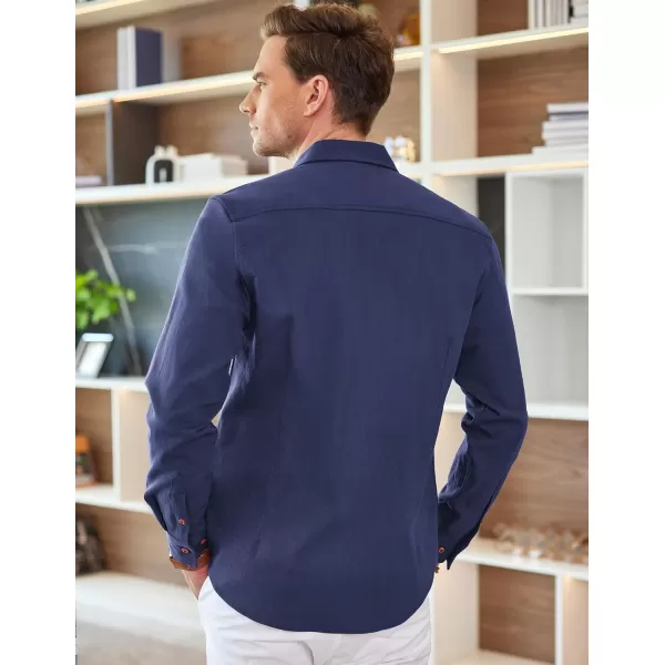 COOFANDY Men's Long Sleeve Denim Shirt Casual Button Down Untucked Shirts Lightweight Jacket