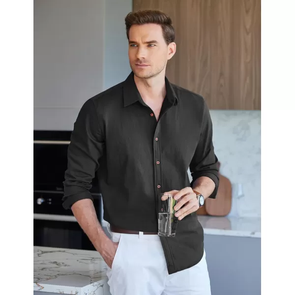 COOFANDY Men's Long Sleeve Denim Shirt Casual Button Down Untucked Shirts Lightweight Jacket