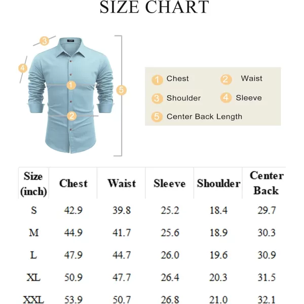 COOFANDY Men's Long Sleeve Denim Shirt Casual Button Down Untucked Shirts Lightweight Jacket