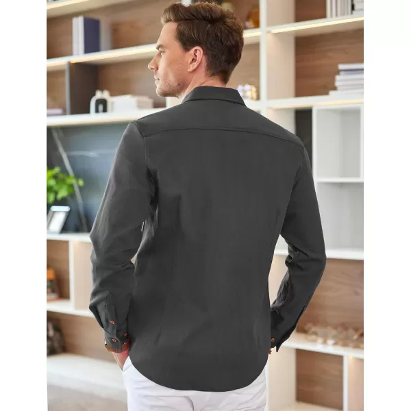 COOFANDY Men's Long Sleeve Denim Shirt Casual Button Down Untucked Shirts Lightweight Jacket
