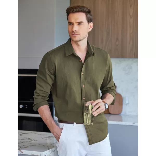 COOFANDY Men's Long Sleeve Denim Shirt Casual Button Down Untucked Shirts Lightweight Jacket