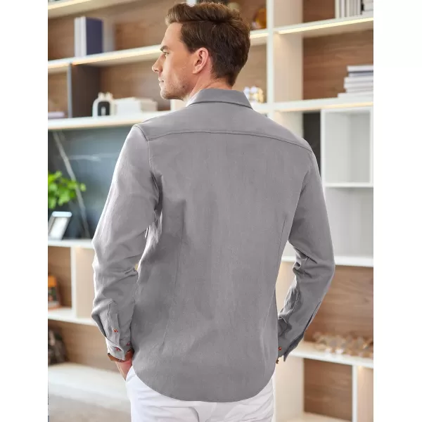 COOFANDY Men's Long Sleeve Denim Shirt Casual Button Down Untucked Shirts Lightweight Jacket