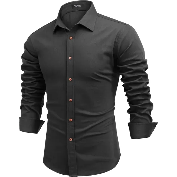 COOFANDY Men's Long Sleeve Denim Shirt Casual Button Down Untucked Shirts Lightweight Jacket