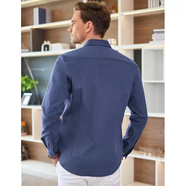 COOFANDY Men's Long Sleeve Denim Shirt Casual Button Down Untucked Shirts Lightweight Jacket