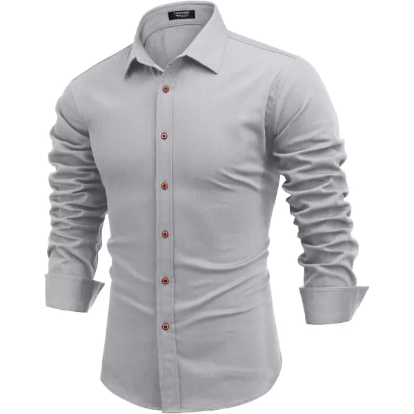 COOFANDY Men's Long Sleeve Denim Shirt Casual Button Down Untucked Shirts Lightweight Jacket