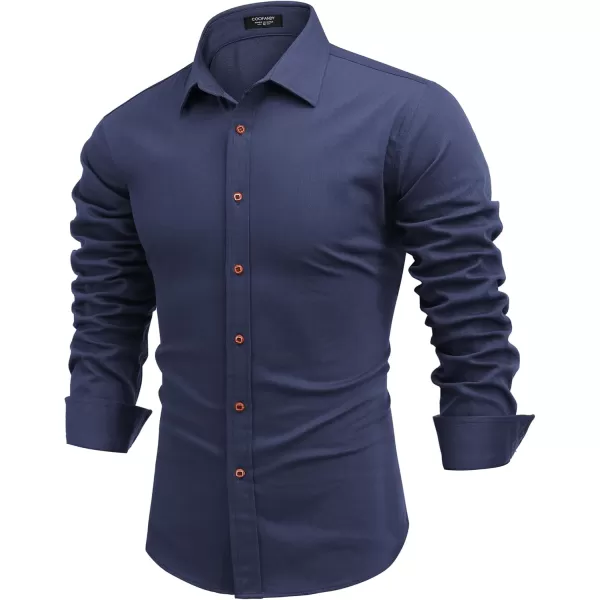 COOFANDY Men's Long Sleeve Denim Shirt Casual Button Down Untucked Shirts Lightweight Jacket