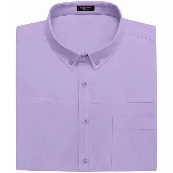 COOFANDY Men's Muscle Fit Dress Shirts Short Sleeve Cotton Casual Button Down Shirt with Pocket
