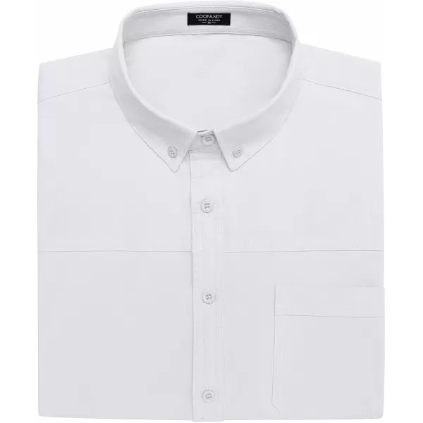 COOFANDY Men's Muscle Fit Dress Shirts Short Sleeve Cotton Casual Button Down Shirt with Pocket