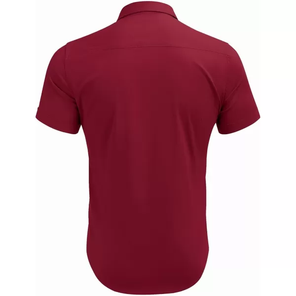 COOFANDY Men's Muscle Fit Dress Shirts Short Sleeve Cotton Casual Button Down Shirt with Pocket