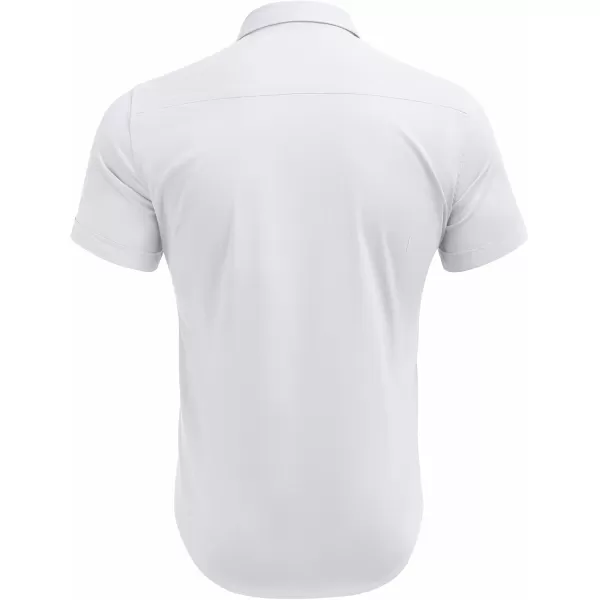 COOFANDY Men's Muscle Fit Dress Shirts Short Sleeve Cotton Casual Button Down Shirt with Pocket