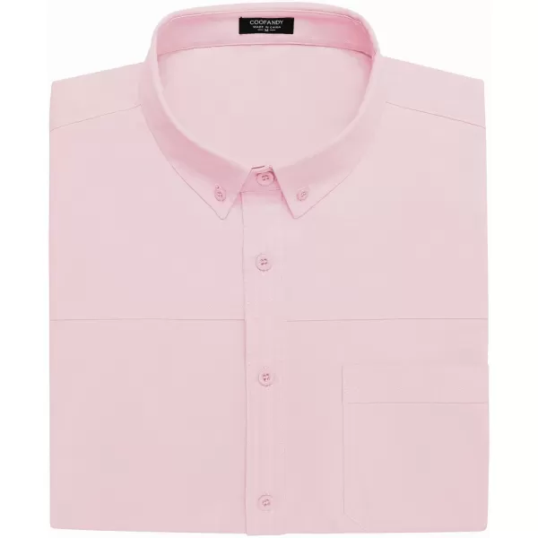 COOFANDY Men's Muscle Fit Dress Shirts Short Sleeve Cotton Casual Button Down Shirt with Pocket