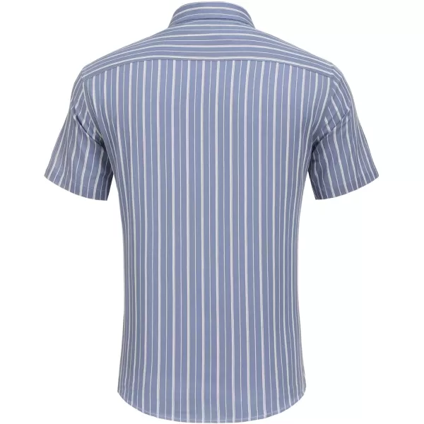 COOFANDY Men's Short Sleeve Button Down Shirt Plaid Shirt Regular Fit Button Up Shirts