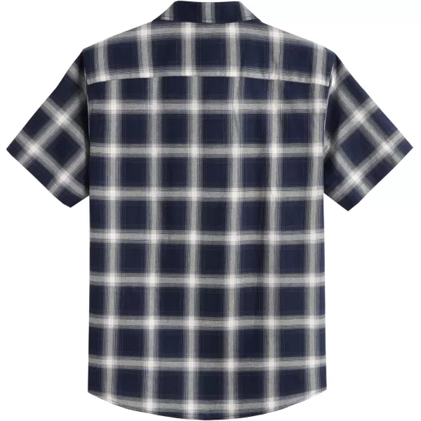 COOFANDY Men's Short Sleeve Button Down Shirt Plaid Shirt Regular Fit Button Up Shirts
